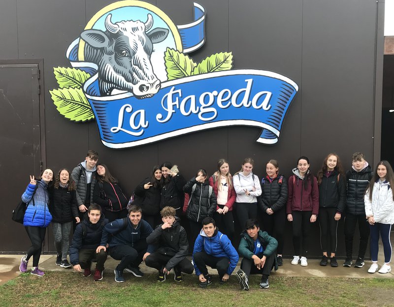 Students at a Farm during their Erasmus+ KA229 School Partnership mobility