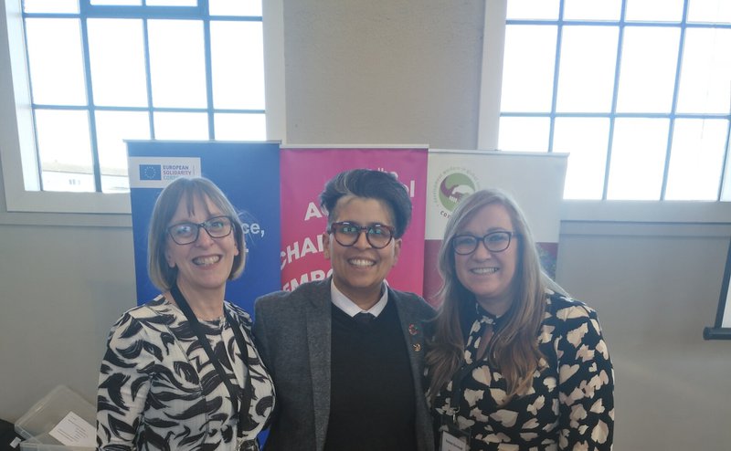 Dill Wickensinghe with Noeleen and Suzanne from Léargas