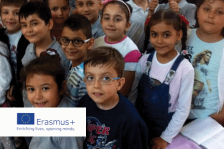 Primary school students in Turkey enjoying an Erasmus+ school partnership 